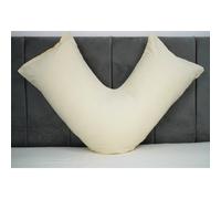 (Cream) V Pillowcases Covers Polycotton Back Neck Maternity Support V Cushion Cases Only