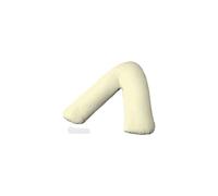 (Cream) V Shaped Pillow with Free Brushed Cotton V Pillowcase Orthopaedic Neck Back Support Cushion