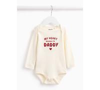 Cream Valentines My Heart Belongs To Daddy Bodysuit Up to 3 mths