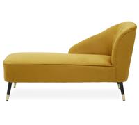 Cream Velvet Chaise Lounge, Chaise Lounge Sofa for Home, Right Arm Chaise Sofa Premier Housewares Yellow One Size