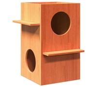 (cream) vidaXL Cat House White 43x43x60 cm Solid Wood Pine cat house indoor