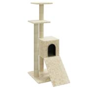 (cream) vidaXL Cat Tree with Sisal Scratching Posts 92 cm Cat Playhouse Multi Colours
