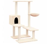 (cream) vidaXL Cat Tree with Sisal Scratching Posts Cat Activity Centre Multi Colours