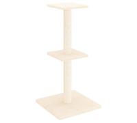 (cream) vidaXL Cat Tree with Sisal Scratching Posts Cat Scratch Tower Climber Dark Grey