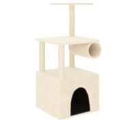 vidaXL Cat Tree with Sisal Scratching Posts Cream 109.5 cm, Cream