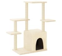vidaXL Cat Tree with Sisal Scratching Posts Cream 97.5cm, Cream