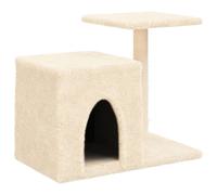 (cream) vidaXL Cat Tree with Sisal Scratching Posts Cat Tower Pet Cat Climbing Tree