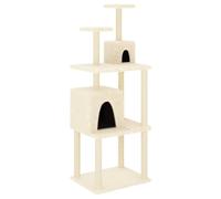 vidaXL Cat Tree with Sisal Scratching Posts Cream 167 cm UK GF0