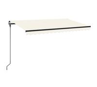 vidaXL Manual Retractable Awning 450X300cm Cream, Cream