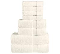 (cream) vidaXL Premium Towel Set 8 Piece Absorbent Shower Towel Bath Towels 600 gsm