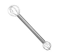 Cream Whipper, Double-Head Stainless Steel Miso Muddler, 7.87x1.38x1.18 inches Ergonomic Mixing Tool Efficient Blender for Stirring Eggs, Sauces, Cocktails in Japanese Cooking, Kitchen, or Home Use