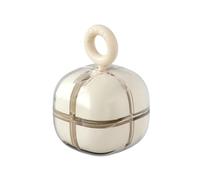 Cream White 8-Slot Airtight Two-Tier Travel Pill Organizer with Keychain Ring|Sealed Two-Tier Pill case with Removable Inner Trays