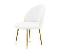 Cream White Chair Covers Set of 2/4/6 Stretchable Velvet Dining Chair Slipcovers Scandinavian Style Non-Armless Chair Protector for Home Kitchen & Living Room Décor