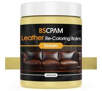 Cream White Leather Recoloring Balm,12oz Leather Sofa Scratch/Stain Remover,Leather Repair kit for Vinyl Furniture and Car Interior,Leather Dye Paint for Scratched and Faded,Leather Color Restorer