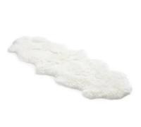 Cream White Long Wool Rug - 100% Genuine British Sheepskin Pelt with Soft Fluffy Long Wool - Cozy, Breathable, Durable Floor, Chair, Sofa, or Bed Throw for Living Room, Bedroom - Double