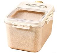 Cream White PET Cereal Dispenser with Lid and Double