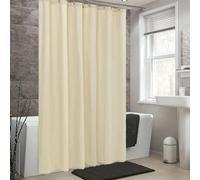 Cream white Shower Curtain Mould Proof Resistant Bathroom Curtain Set Extra Long Shower Curtain Liner Machine Washable Polyester Bathroom Curtains With Hooks For Bath Tub 180x180cm/71x71in(WxH)