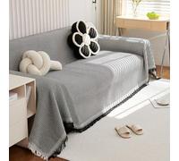 Cream White Sofa Throw Blanket Waffle Weave All-Season Multi-Purpose Cover Sofa Protector 180x90cm Couch Cover for Home Décor