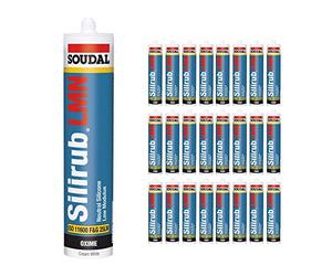 Cream White Soudal Silicone Sealant Slirub LMN All Purpose External Low Modulus Neutral Cureal Low Modulus Neutral Cure