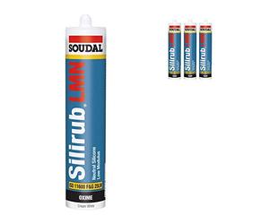 Cream White Soudal Silicone Sealant Slirub LMN All Purpose External Low Modulus Neutral Cureal Low Modulus Neutral Cure