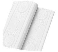 Cream White Textured Wallpaper, 3D Embossed Rococo Wallpaper with Fine Grain, Self Adhesive Paintable Roll for Bedroom Home Decor Wall and Ceiling Accent, PVC Wall Sticker for Large Rooms