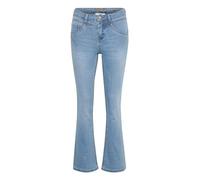 Cream Women's Women's Jeans Bootcut Legs Full-Length Slim Fit Regular Waistband Jeans, Austin Light Blue Denim,