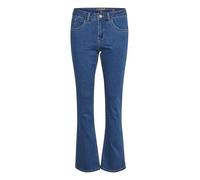 Cream Women's Women's Jeans Slim Fit Bootcut Legs Midrise Waist Regular Waistband Jeans, Indigo Blue Denim,