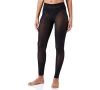 Cream Women's Women's Leggings Stocking Cropped Skinny Fit High Waisted Sheer Stretchy Leggings, Pitch Black,
