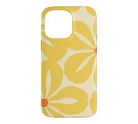 Cream Yellow Light Beige Daisy Flower Print Case for iPhone 14 Pro Max