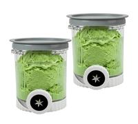 Creami Tubs for Ninja Swirl by CREAMi Soft Serve & Ice Cream Maker NC701UK NC701 NC700 Series, 2 Pack Replacement Ice Cream Containers Pints Pots and Lids for Ninja Creamy, BPA-Free & Dishwasher Safe