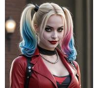 Creamily Harley Quinn Wig - Suicide Squad Harley Quinn Wigs for Women, Long Pink and Blue Wigs, Colorful Cosplay Halloween Wig