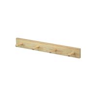 Creamore Mill UK Made Oak Shaker Peg Rail Coat Rack, 4 Peg by Creamore Mill