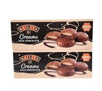 Creams Milk Chocolate Cocoa Biscuits with Irish Cream Filling, Pack of 2, 135g Each