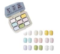Creamy Colorful Nail Polish Set,Gel Nail Polish Summer Colors,2024 New Nine-Square Grid Solid Gel Glue Nail Polish Glue Set,Long Lasting Solid Nail Polish Palette (9#, One size)