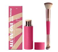 Creamy Face Foundation Stick, Multifunction Facial Contouring Makeup, 2.05x1.30in Matte Base with Smooth Grip, Lightweight Pigment Skin Balancer, Portable Beauty Wand with Design, Daily Cosmetic