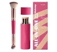 Creamy Face Foundation Stick - Portable Skin Perfecting Balm for Daily Commute | Velvety Smooth Texture, Buildable Coverage Formula, Professional Contour Tool, Travel Size Cosmetic