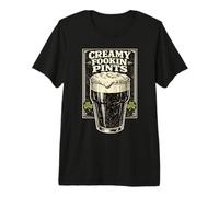 Creamy Fookin Pints Funny Irish Drinking Saint Patricks Pub Premium T-Shirt