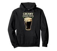 Creamy Fookin Pints Funny Irish Drinking Saint Patricks Pub Pullover Hoodie