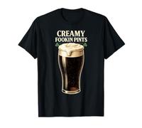 Creamy Fookin Pints Funny Irish Drinking Saint Patricks Pub T-Shirt
