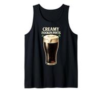 Creamy Fookin Pints Funny Irish Drinking Saint Patricks Pub Tank Top