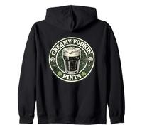Creamy Fookin Pints Funny Irish Drinking Saint Patricks Pub Zip Hoodie