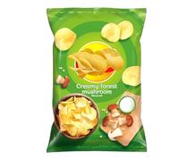 Creamy Forest Mushroom Flavoured Crisps 130g - Crunchy Snack Treat (10 Packs)