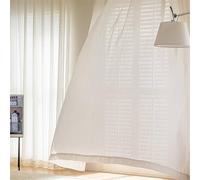 Creamy Linen Bathroom Textured Solid Color 2 Panels 40W x 54L Inch - Shower ain for Home Decor Waterproof & Slish
