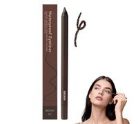 Creamy Pencil Eyeliner, 24 Hr Waterproof Eyeliner Duo Sharpenable Eye Pencil, Eyeliners Pencils Long Lasting Eye Liner for Daily Makeup, No Smudging, Fading, Smooth (Brown)
