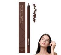 Creamy Pencil Eyeliner, 24 Hr Waterproof Eyeliner Duo Sharpenable Eye Pencil, Eyeliners Pencils Long Lasting Eye Liner for Daily Makeup, No Smudging, Fading, Smooth (Chocolate)
