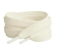 Creamy White Flat Shoelaces 120cm - Wide Replacement Shoe Laces for Trainers & Boots - Available in Brilliant White, Beige White & Off-White