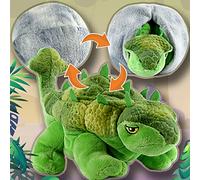 Creanino Dino Cuddly Toy 2 in 1 | Reversible Plush Toy [Ankylosaurus Spike] | Dinosaur Toy | Reversible Cuddly Toy