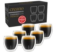 Creano Premium Double-Walled Espresso Glasses 100 ml - Set of 6