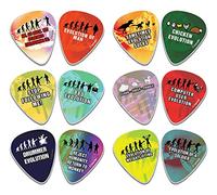 Creanoso Funny Evolution Guitar Picks (12-Pack) - Stocking Stuffers Premium Quality Gift Ideas for Musicians, Music Lovers, Unisex Gifts - Corporate Tokens for Friends and Family