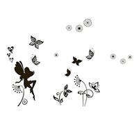Crearreda Dark Fairy Wandtattoo aus Vinyl Maße: 100 x 35 cm